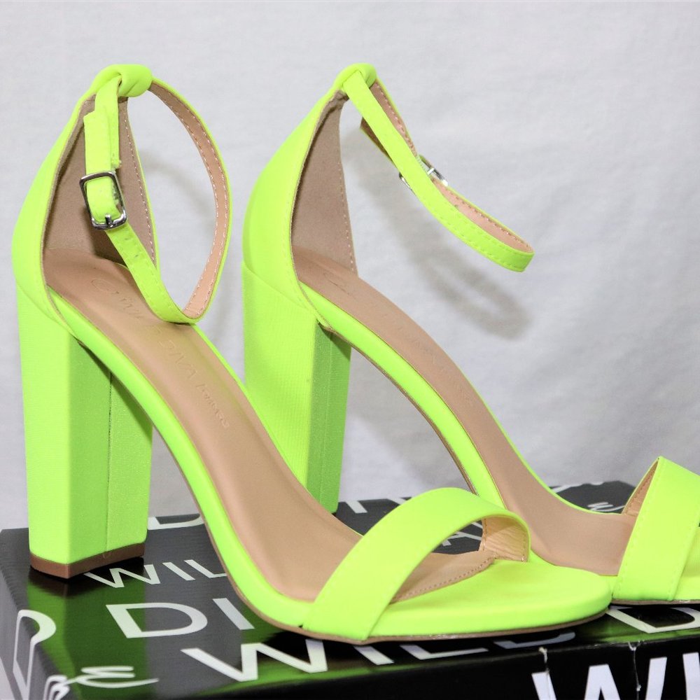 Wild Diva Size 7 Neon Green Heels